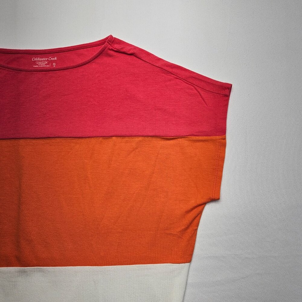 Coldwater Creek Sleeveless Blouse Color Block Size XL 16   (129-13) - Picture 5 of 6